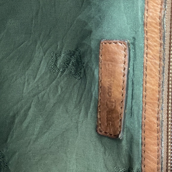 MASSIMO DUTTI cognac leather large tote with crossbody strap - Picture 3 of 5